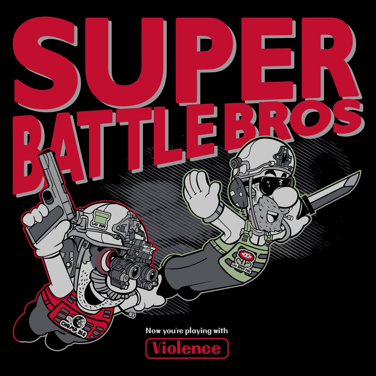 Super Battle Bros Men's Tee | Grunt Style 