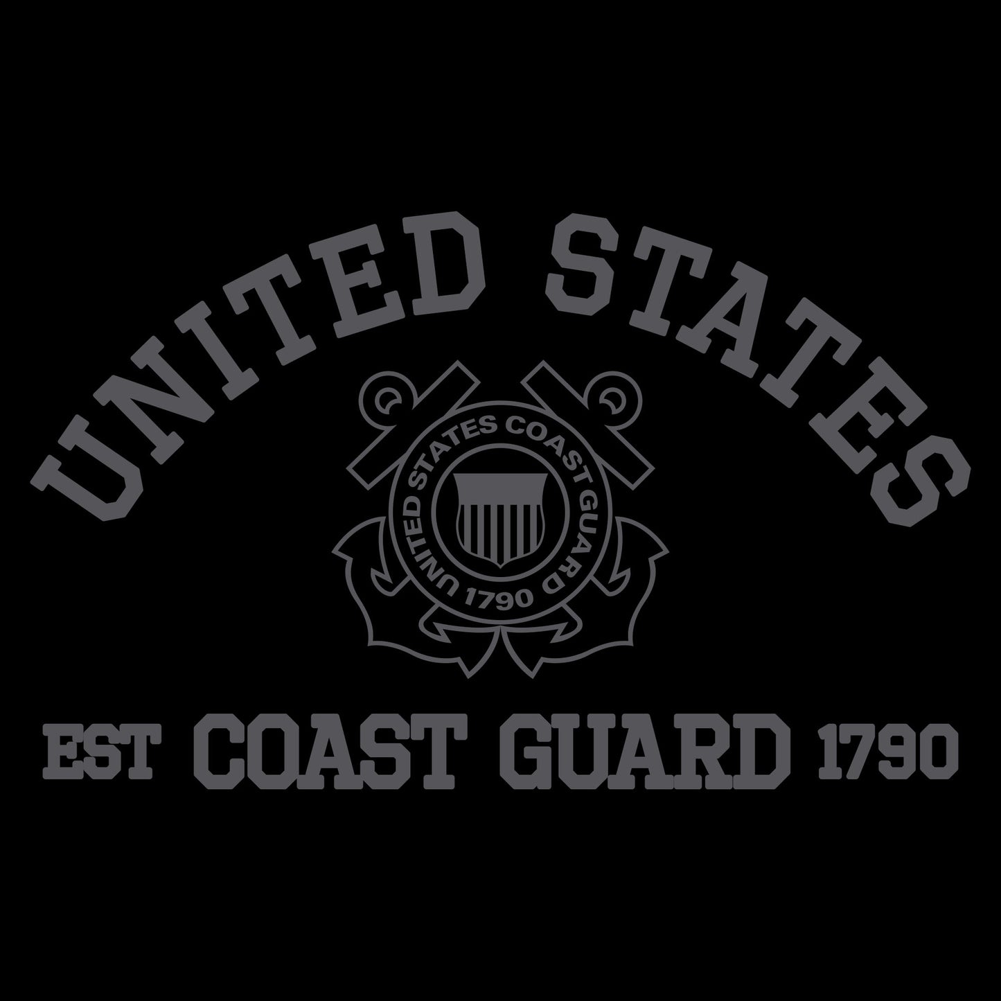 Coast Guard Logo in Black | Grunt Style