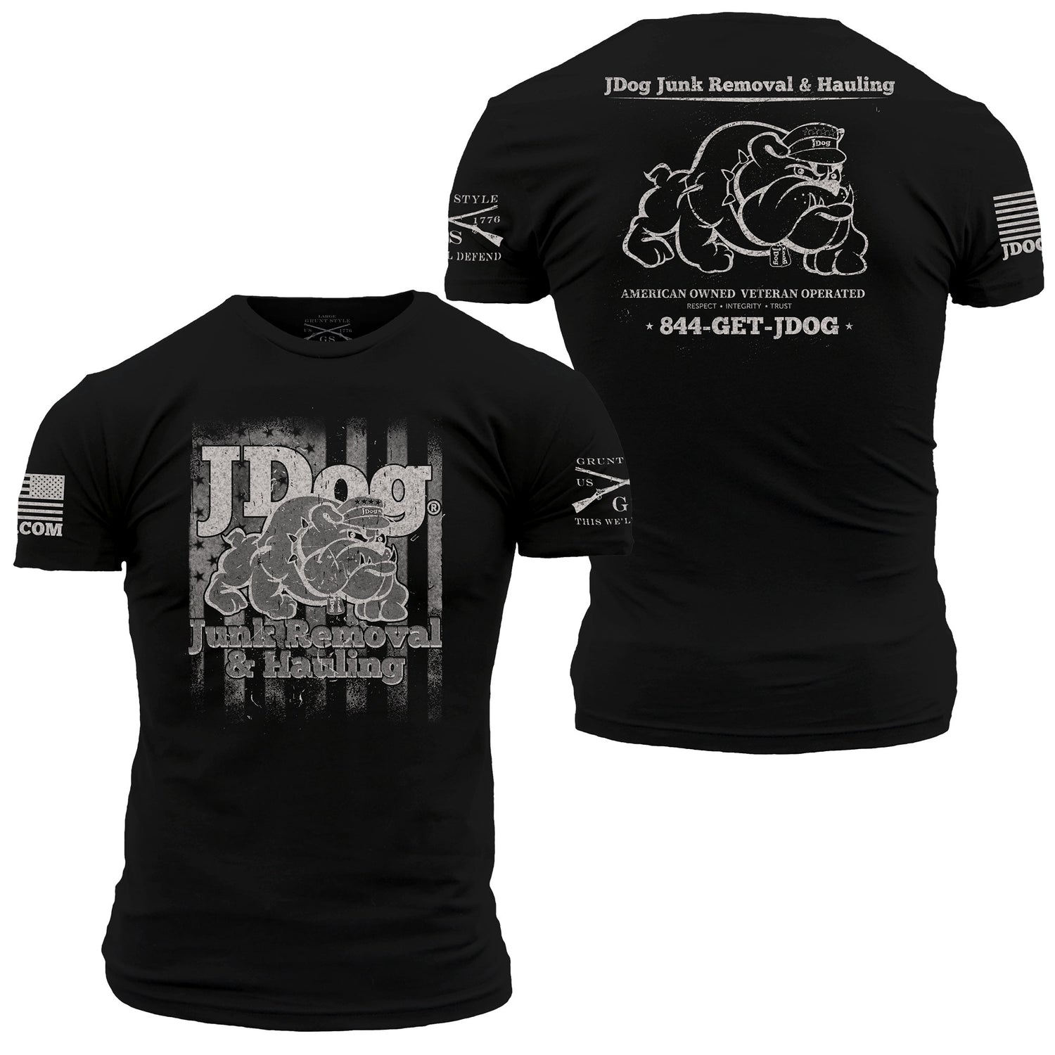 JDog Junk Removal and Haul Graphic Black Tee | Grunt Style 