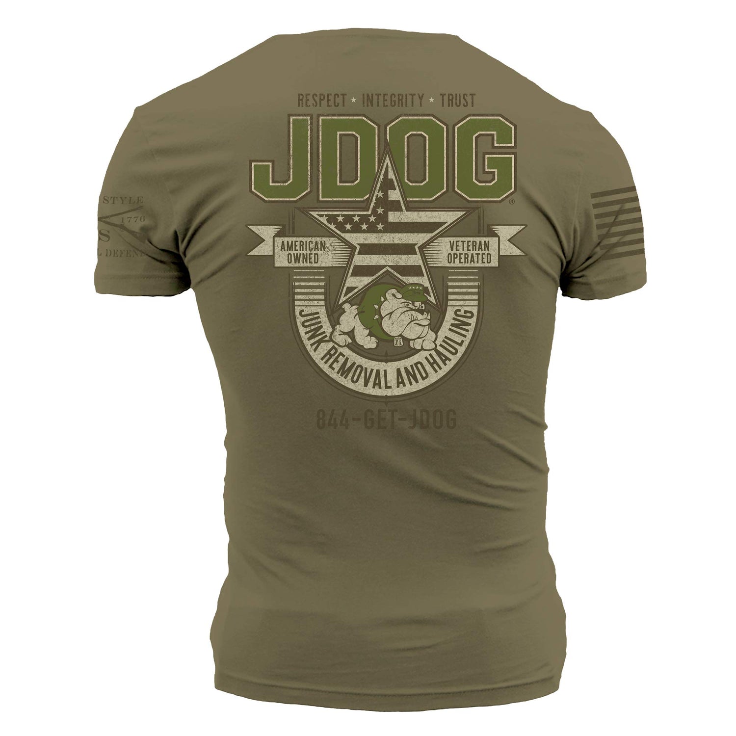 Junk Removal and Hauling Military Green Graphic Tee | Grunt Style 