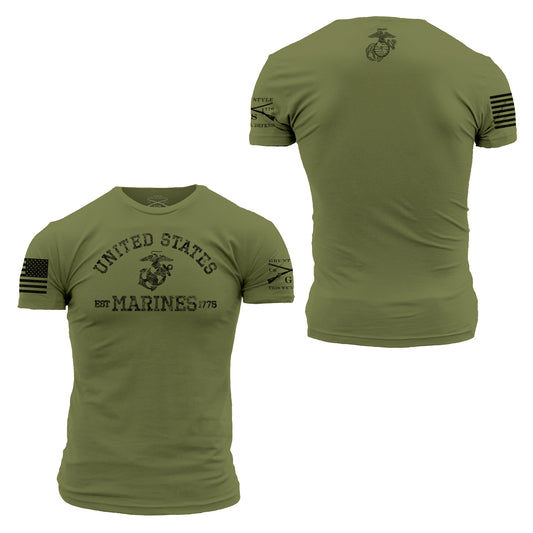 USMC Est 1775 Military Green Tee | Grunt Style 