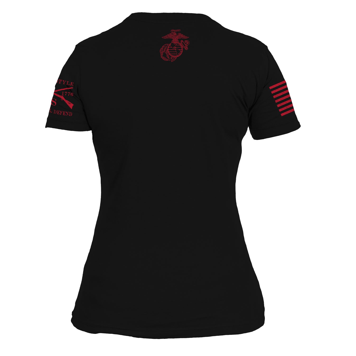 USMC - Est. 1775 Slim-Fit Tee for Women Black and Red | Grunt Style 