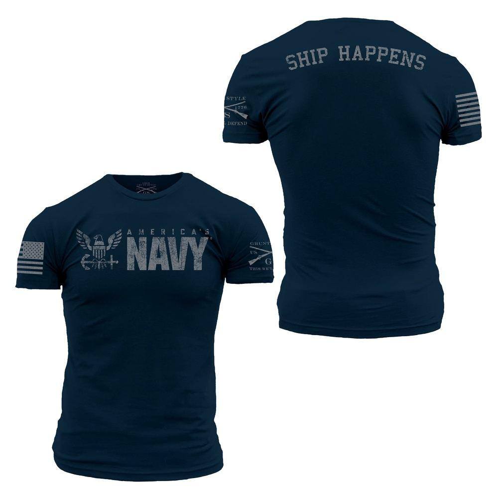US Navy Shirt Ship Happens 2.0 USA Made Grunt Style, LLC
