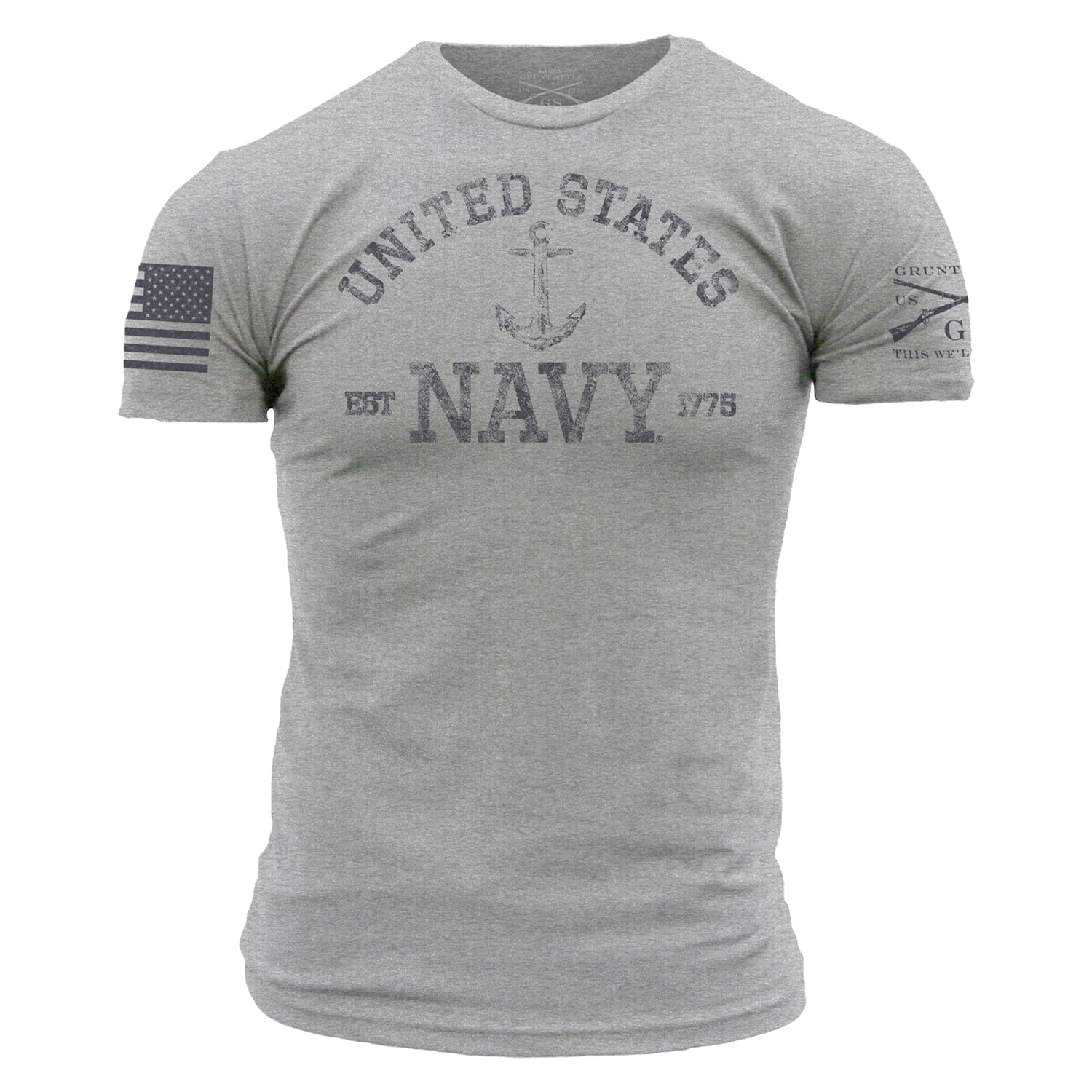 Men's Military Tees USN - Est. 1775 - Athletic Heather 2.0 | Grunt Style 