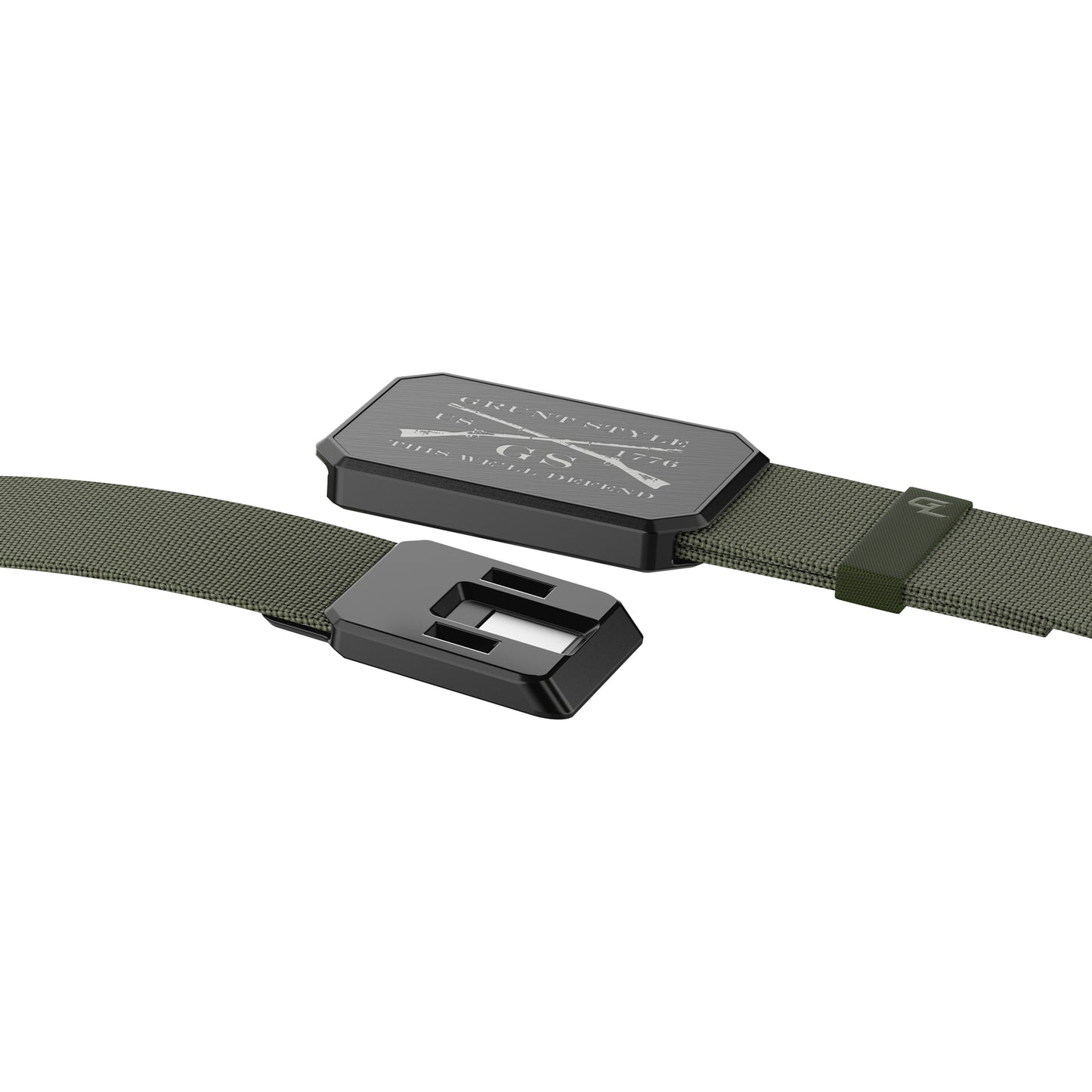 Groove Life‚Ñ¢ Belt with Gun Metal on Olive | Grunt Style 