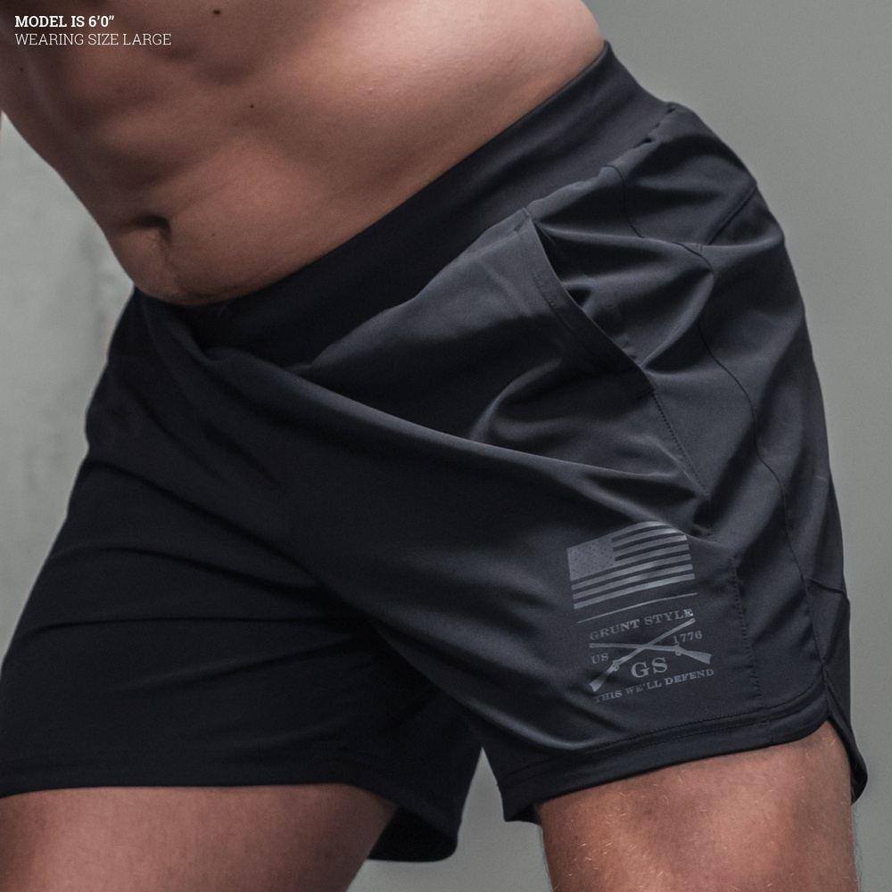 Training Shorts for Men - Black – Grunt Style, LLC