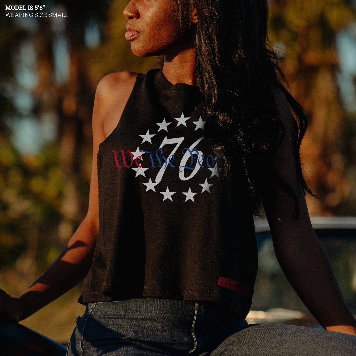 76 We The People Racerback Cropped Tank for Women | Grunt Style 