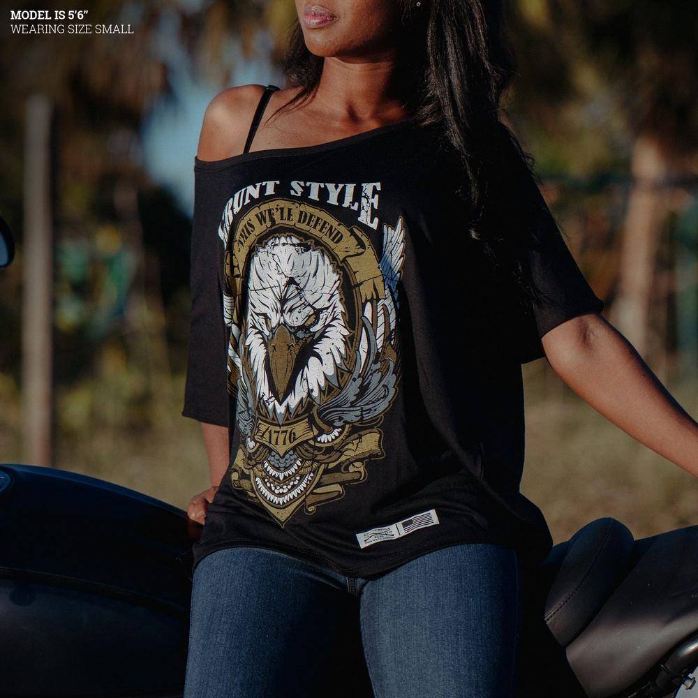 Women's Slouchy Tee Easy Rider Eagle - Patriotic Apparel – Grunt Style, LLC