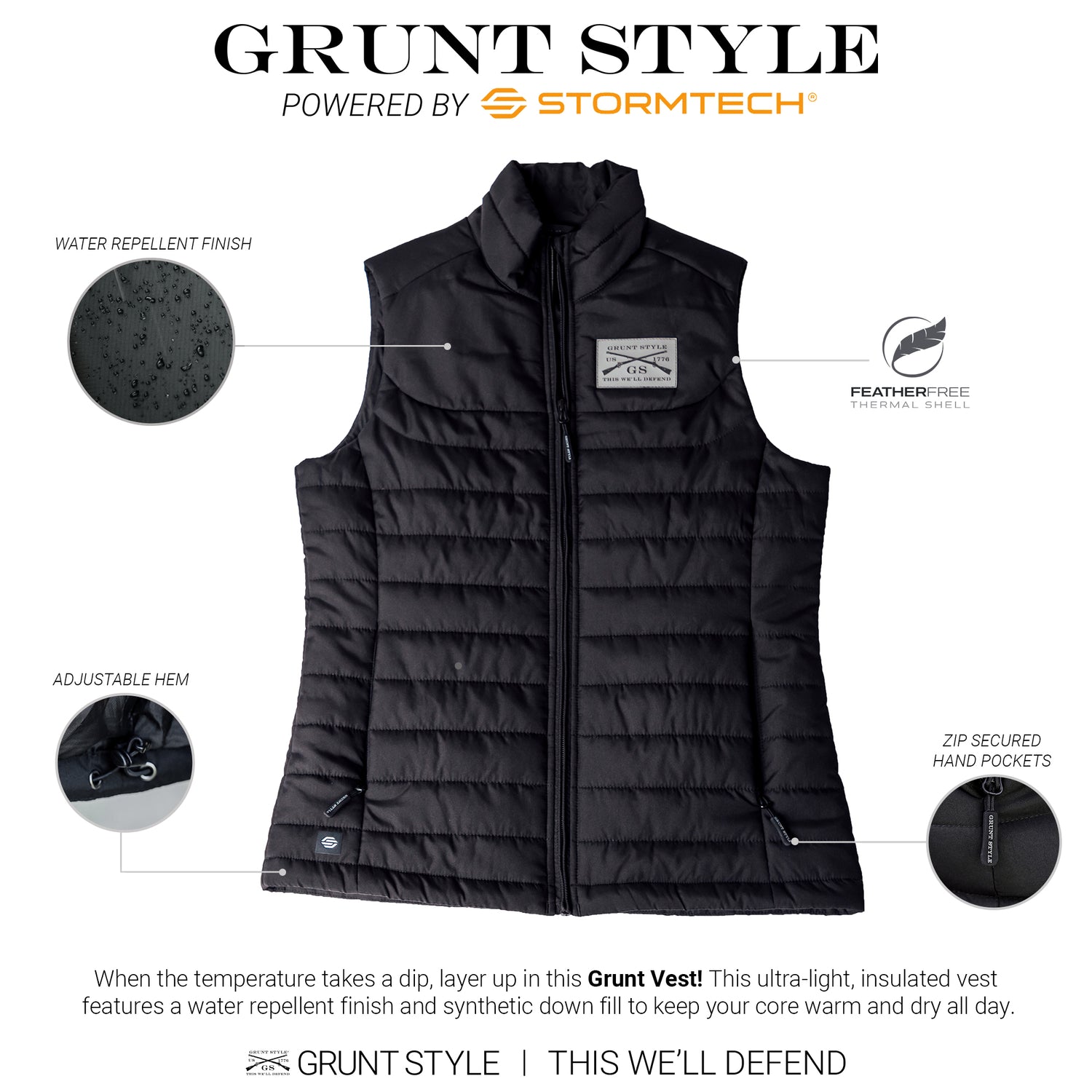 Women's Grunt Vest Details | Grunt Style 