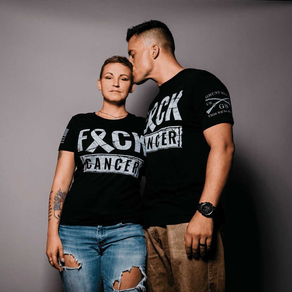 F*ck Cancer Throwback T Shirt | Grunt Style 