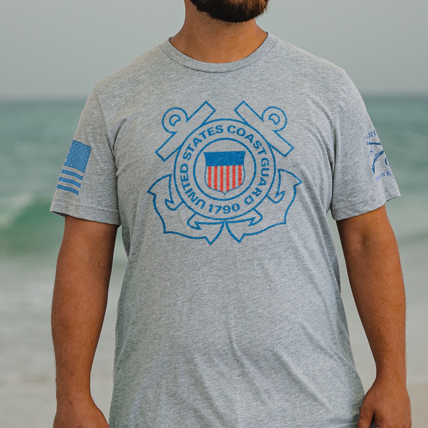 Blue Coast Guard Logo Men's Tee | Grunt Style