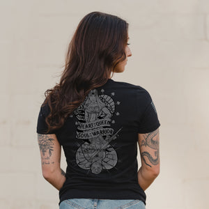 Women's Heart and Soul of a Warrior T-Shirt - Black