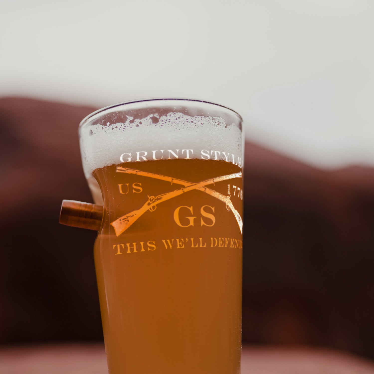 Bullet Beer Glass GS Full Logo | Grunt Style 
