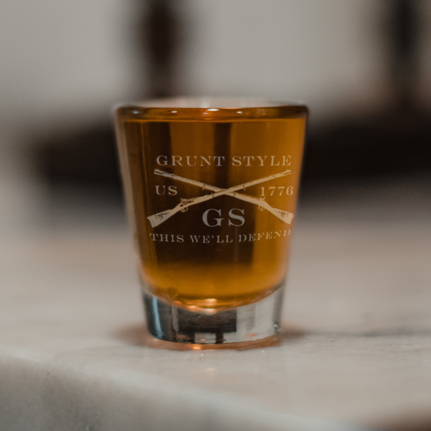 Shot Glass with the Grunt Style Logo 