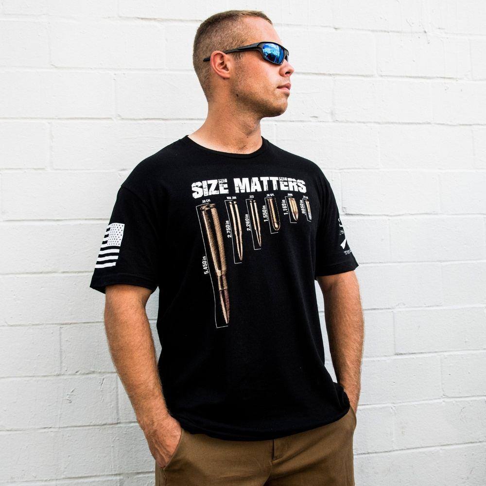 Patriotic Clothing  2nd Amendment Shirts - Size Matters – Grunt Style, LLC
