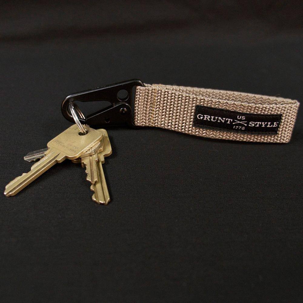 Leather Keychain - Roosevelt Supply Co. Tan / Brass