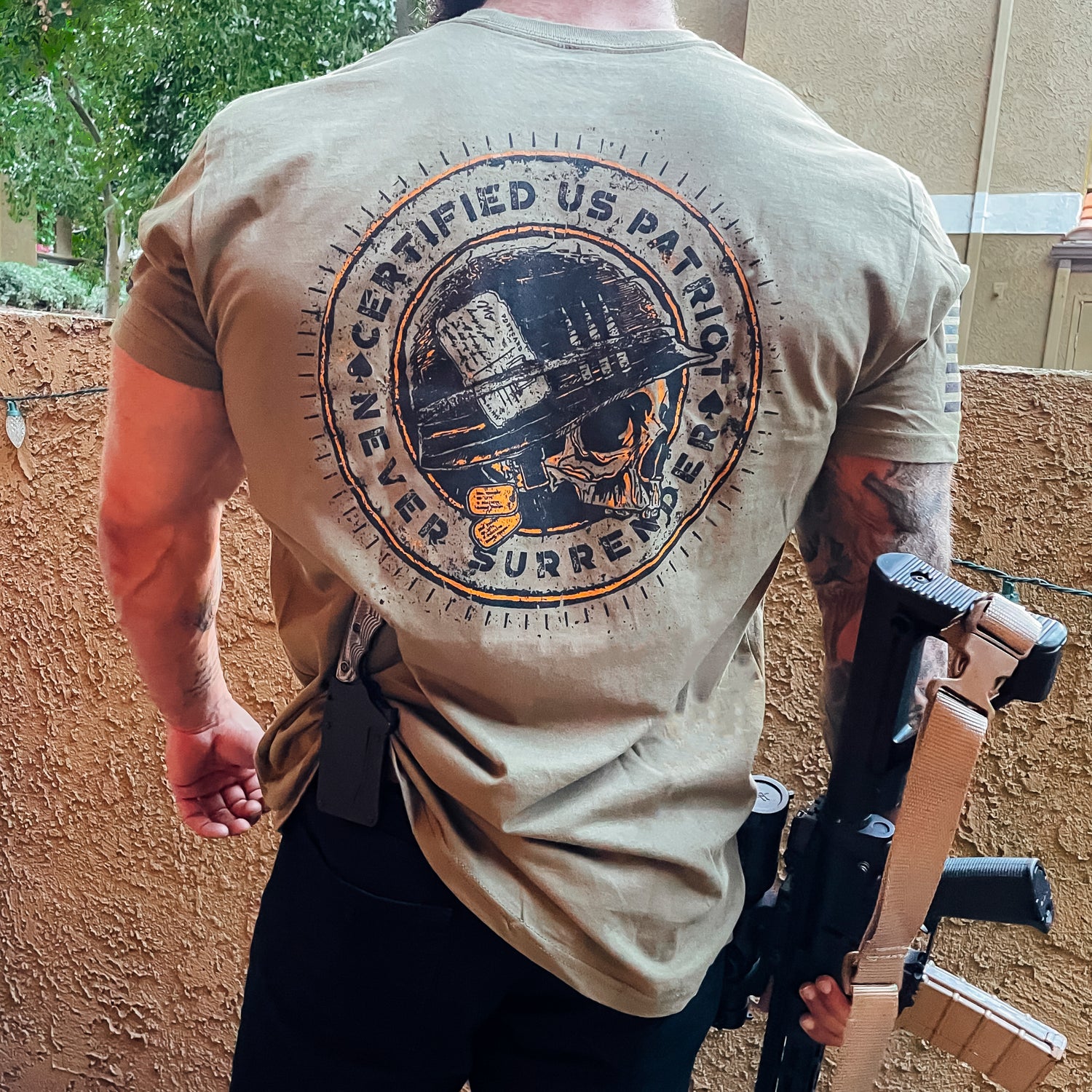 Military Green Men's Patriot Seal Shirt | Grunt Style 